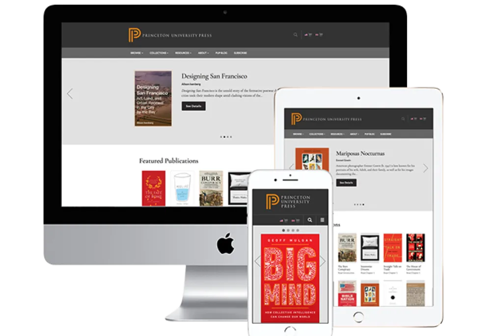 The Princeton homepage shown on various devices.