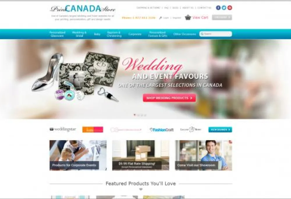 Homepage of Print Canada