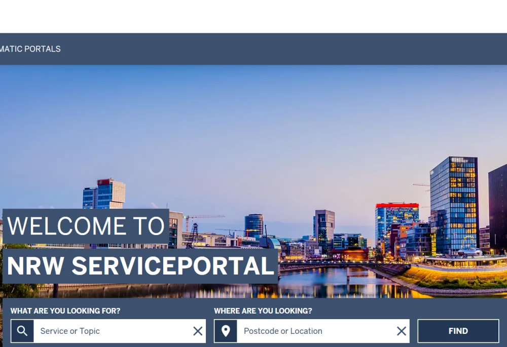 Serviceportal 2.0 Homepage - entrypoint to Digital Public Services
