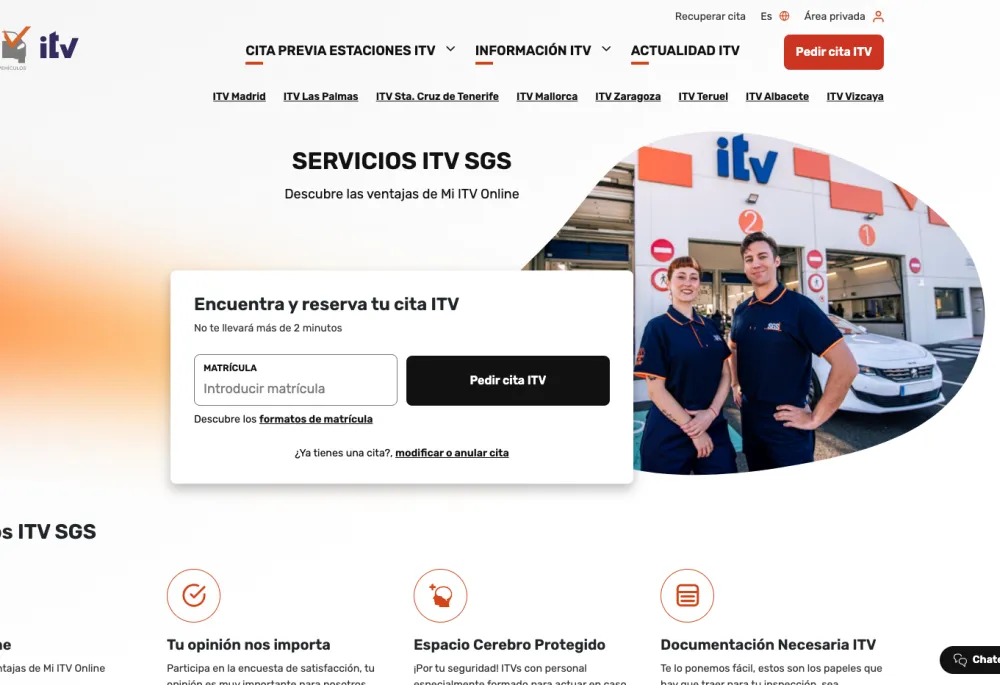 SGS ITV homepage screenshot