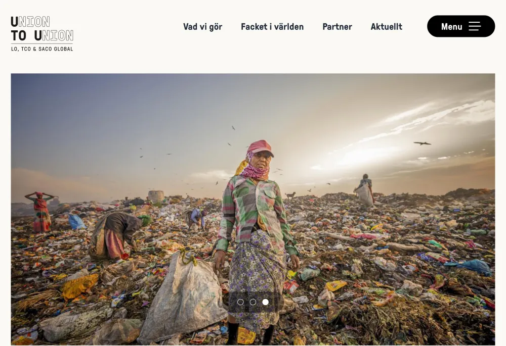 Screenshot of Union To Union Drupal Website