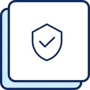 Security icon badge with tick