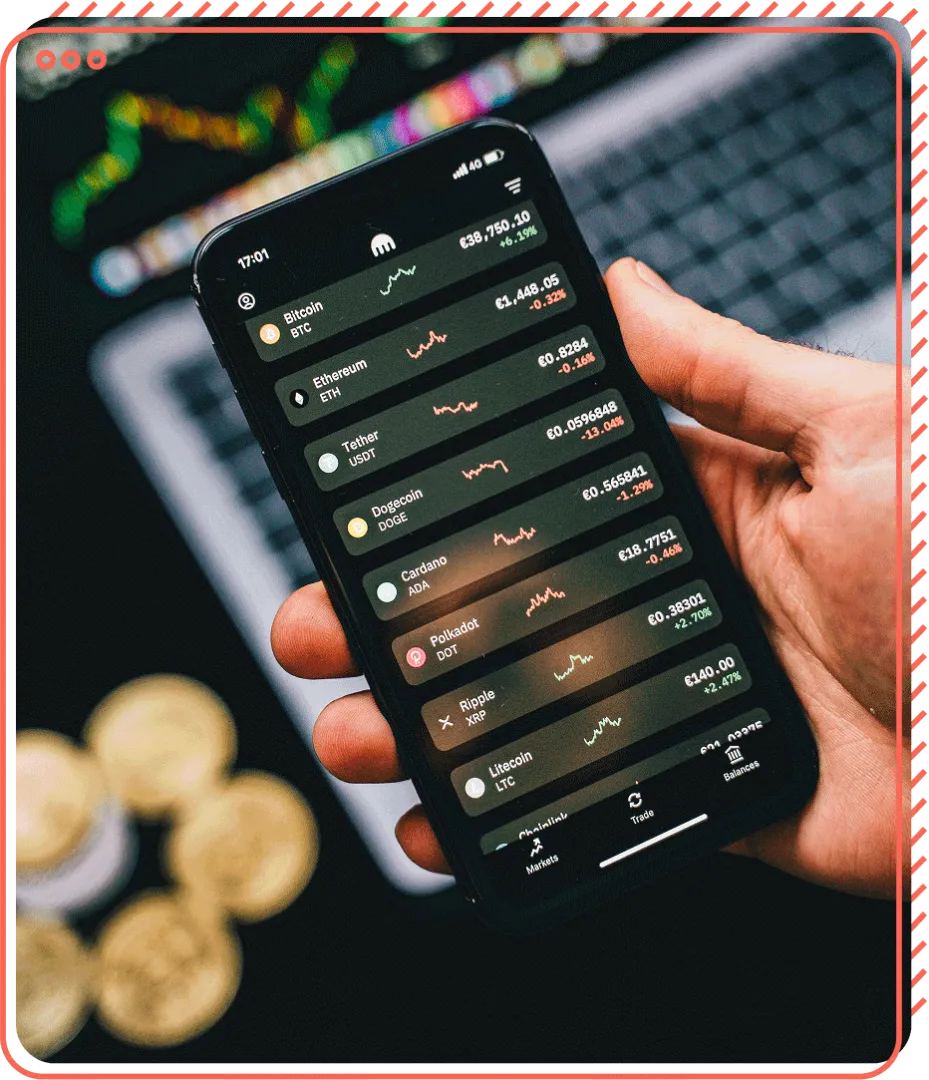 fintech in action on a phone screen