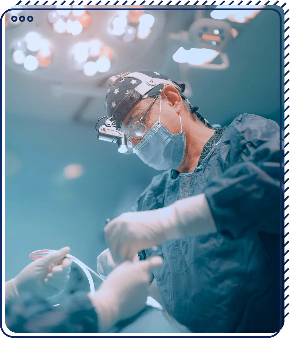 Healthcare professional in surgery