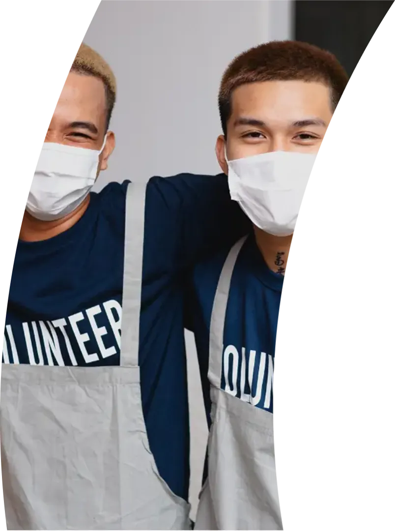 Two folks working at a nonprofit