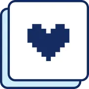 Icon with love heart