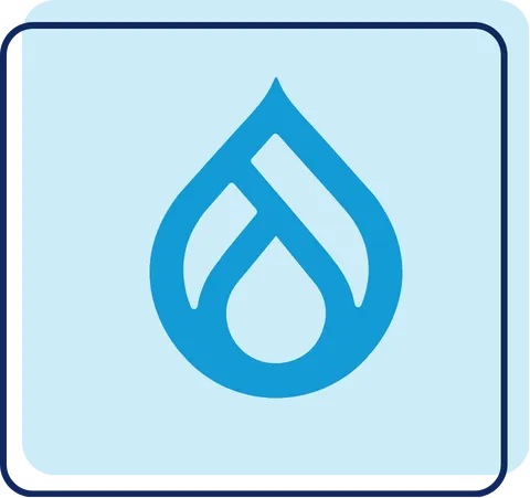 Drupal logo in box