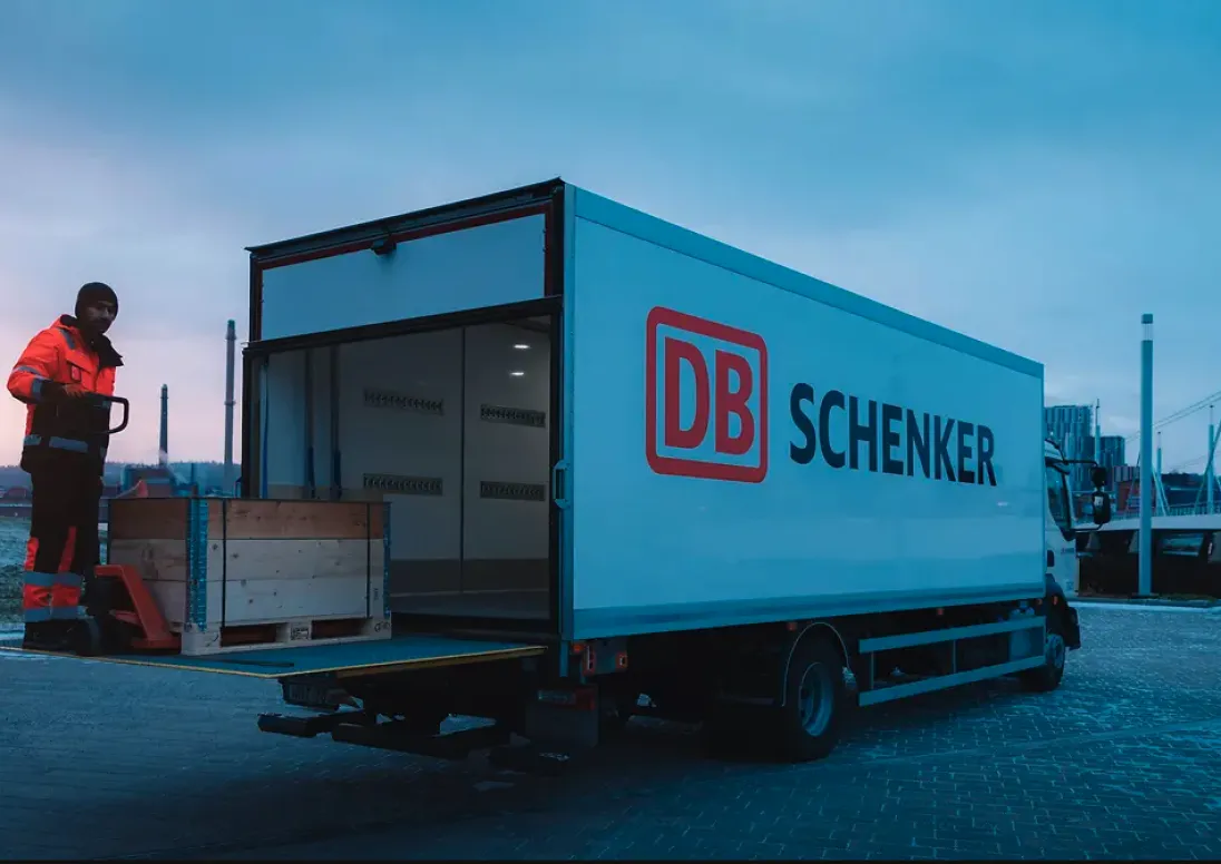 Db schenker truck loading pallet