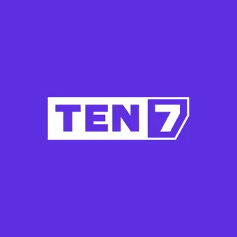 TEN7 logo in white on a purple background