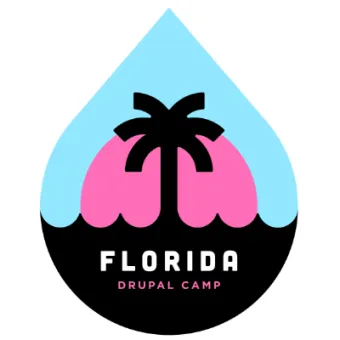 Florida DrupalCamp logo with palm tree