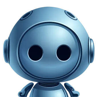 Blue headed robot - official logo of Steady Drupal