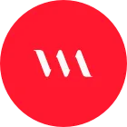 Walking Men red and round logo