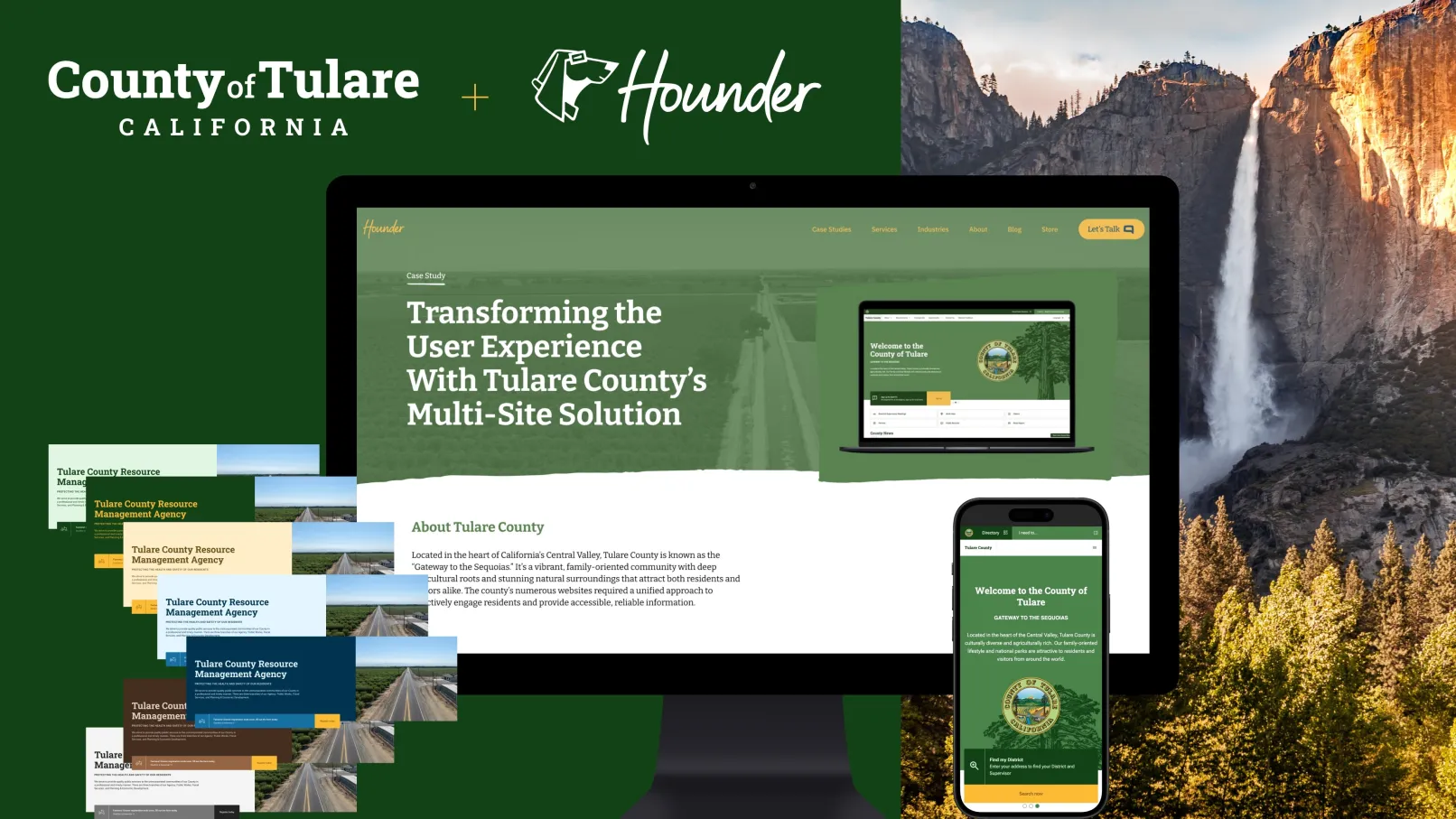 Tulare County project screenshots.