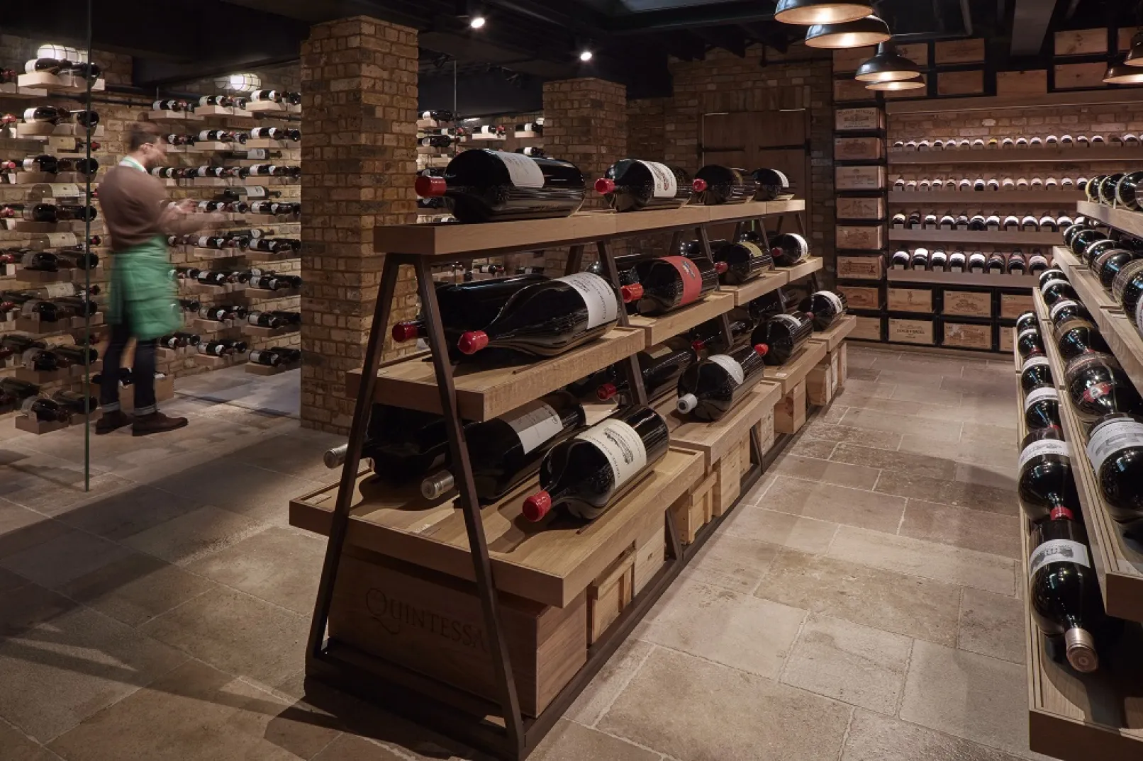 Wines displayed on the shop floor at the mayfair store 