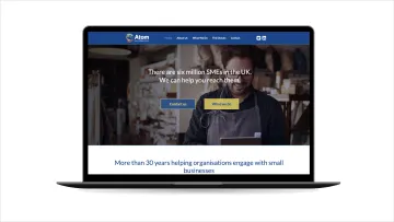 Atom Website Homepage