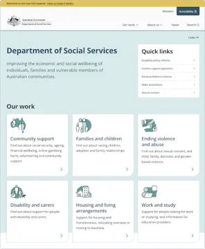 Department of Social Services - homepage.