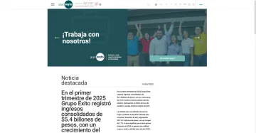 Grupo Éxito homepage interface