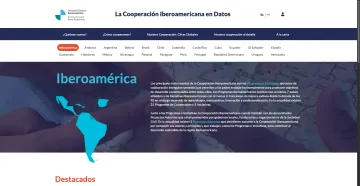 Cooperación Iberoamericana homepage interface