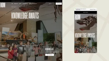 A showcase of the Royal Ontario Museum desktop and mobile site.