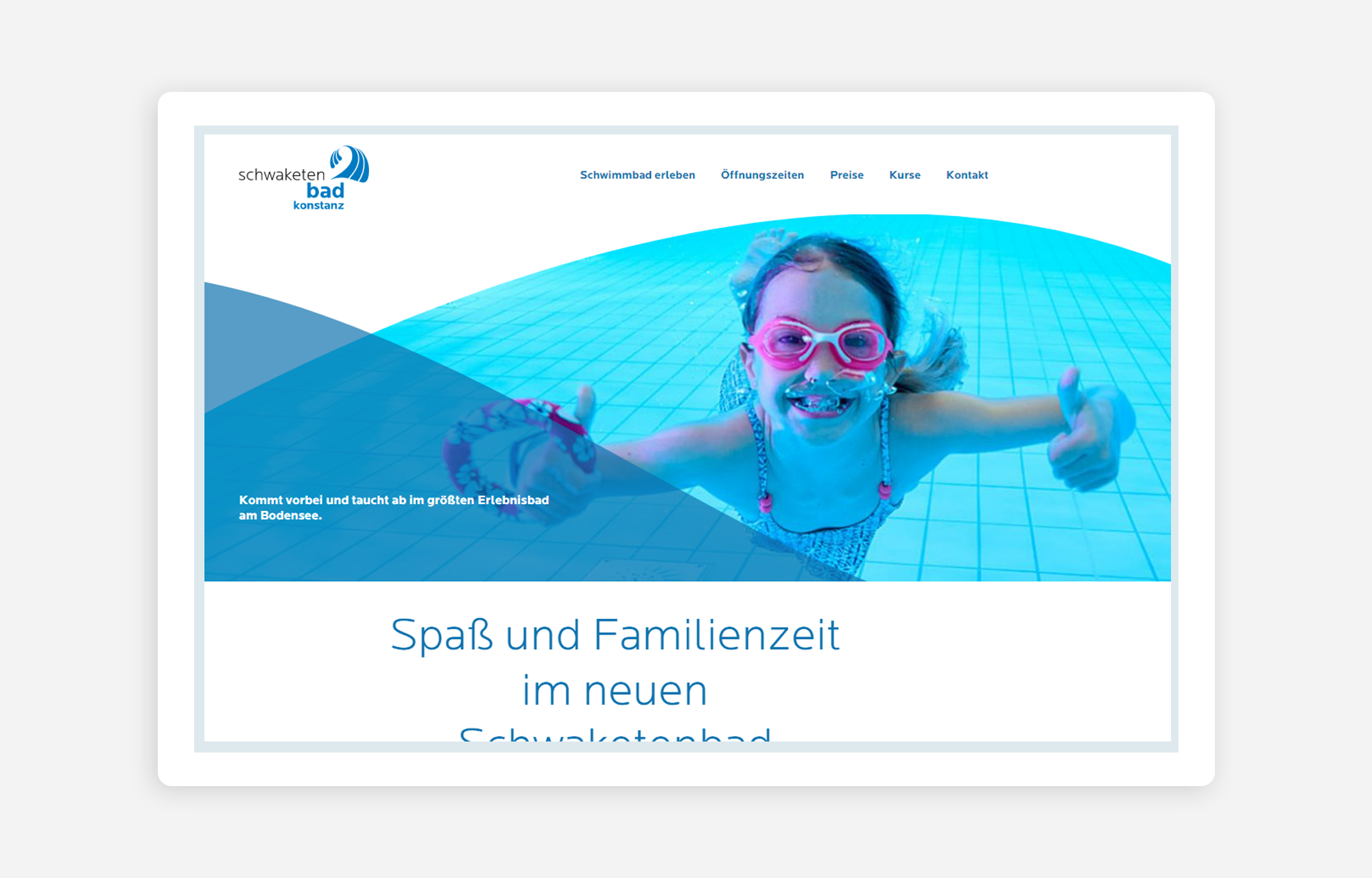 Screenshot from the Schwaketenbad website 