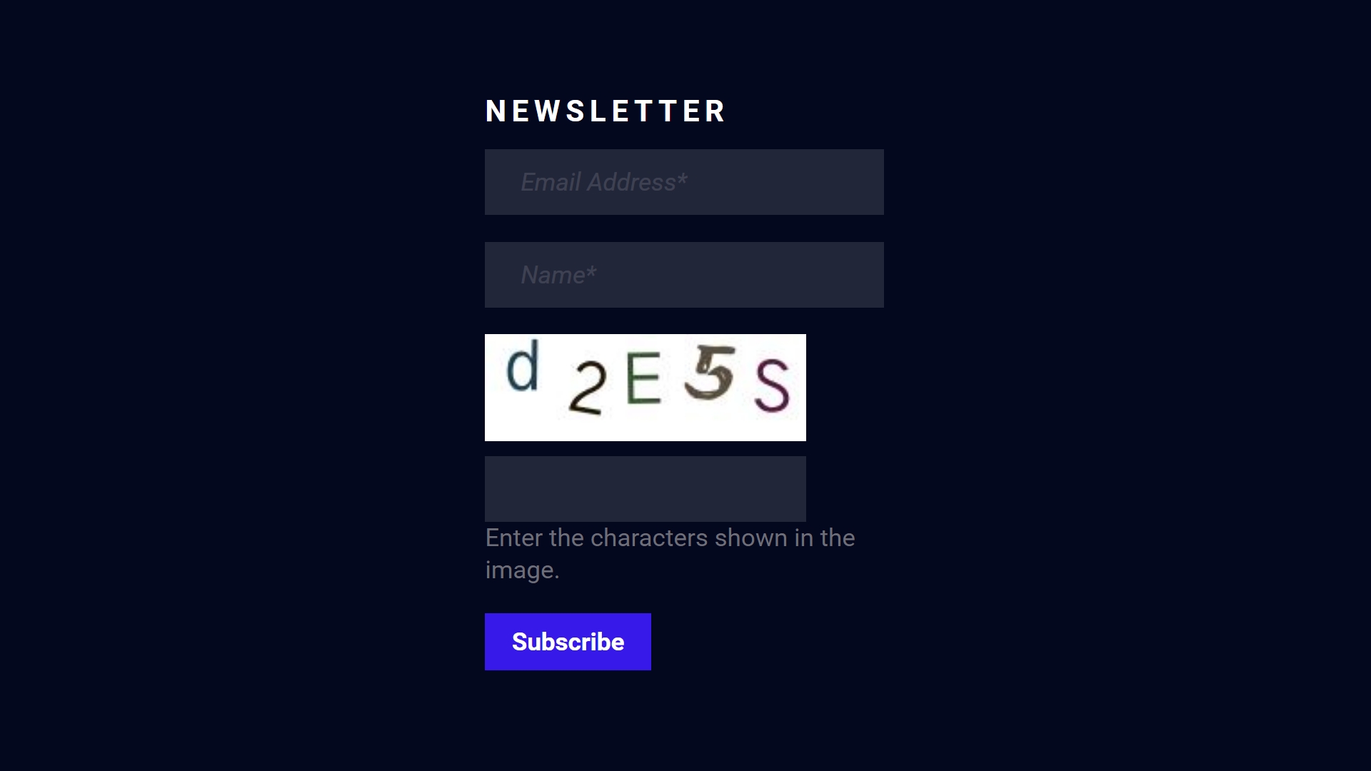 Newsletter Subscription