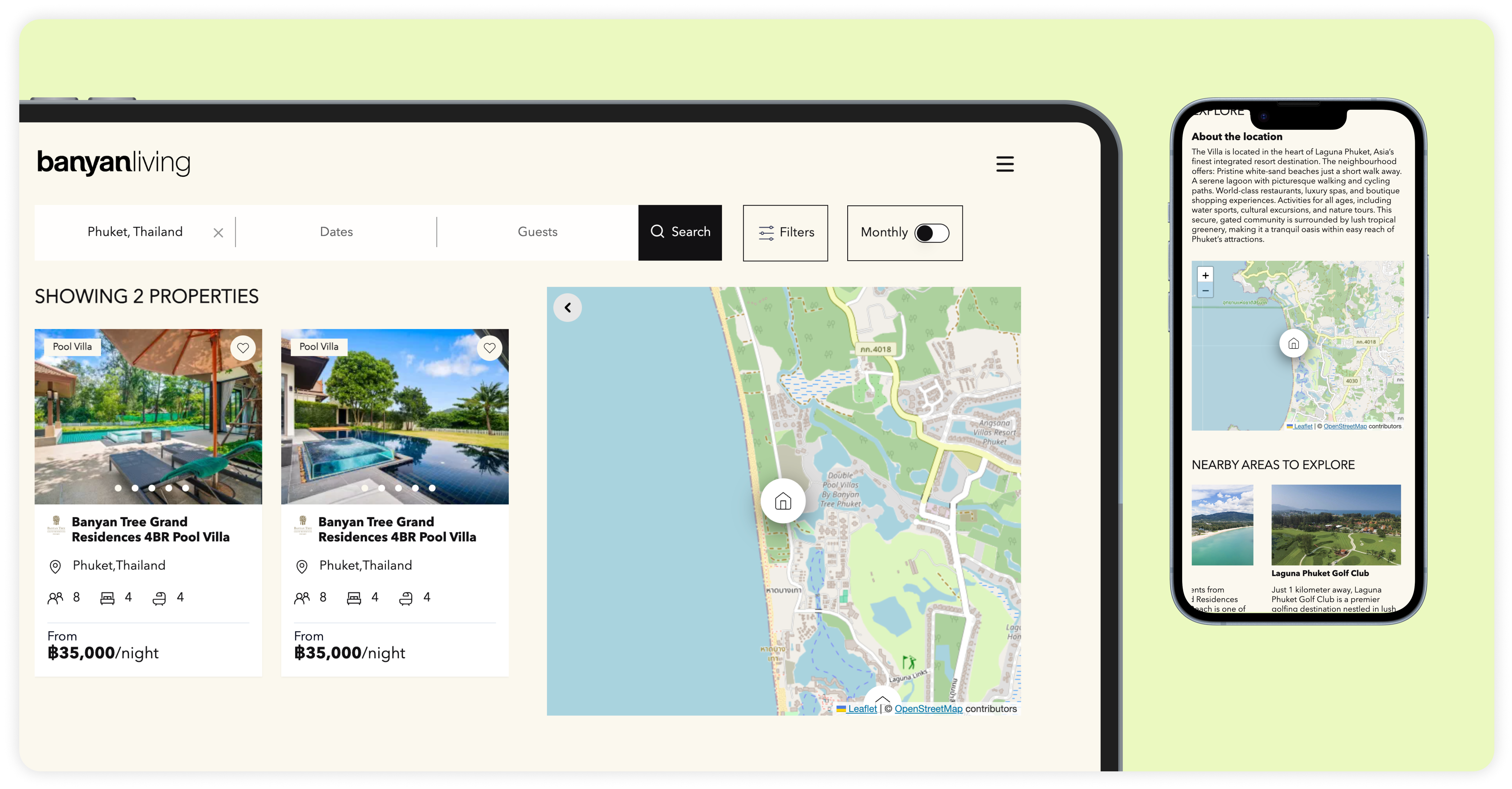 Banyan Living Hospitality Platform created by QED42