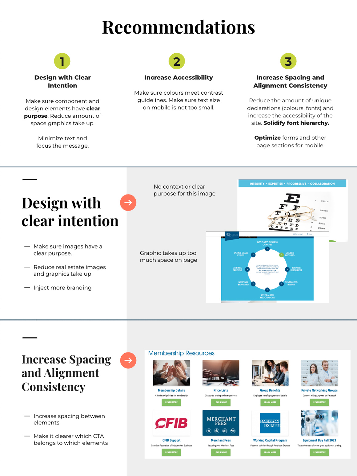 Eye Recommend user experience audits