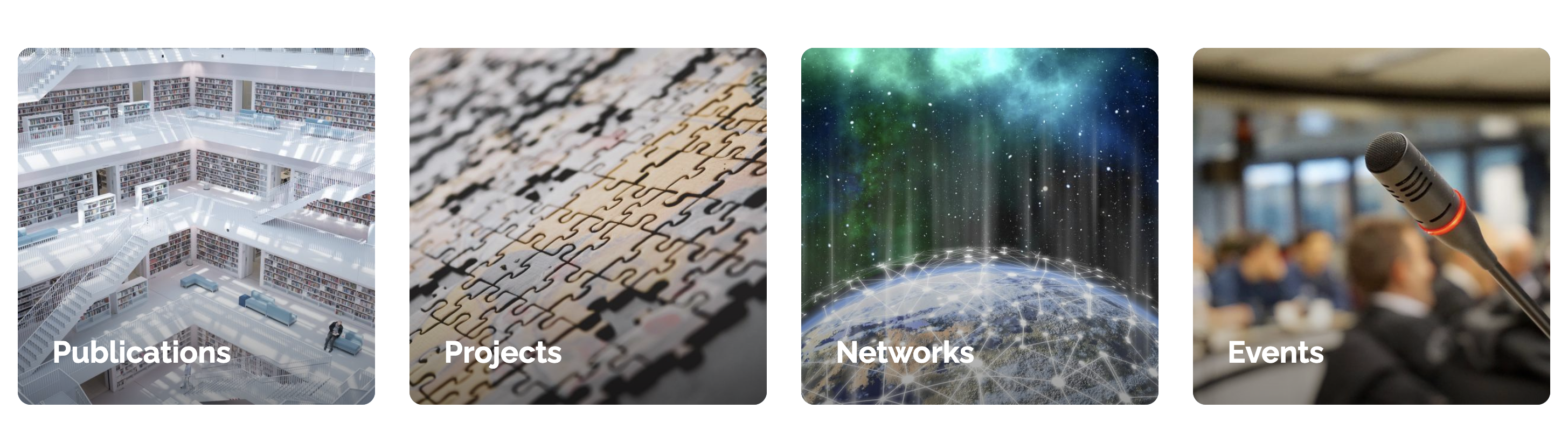 Screenshot showing section and navigation pathways on the ECGI website