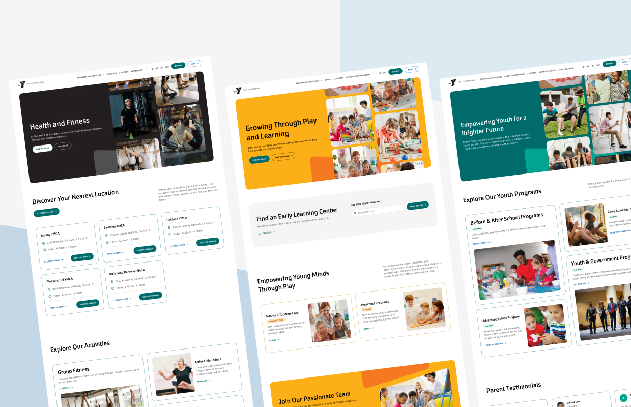 YMCA of the East Bay microsites