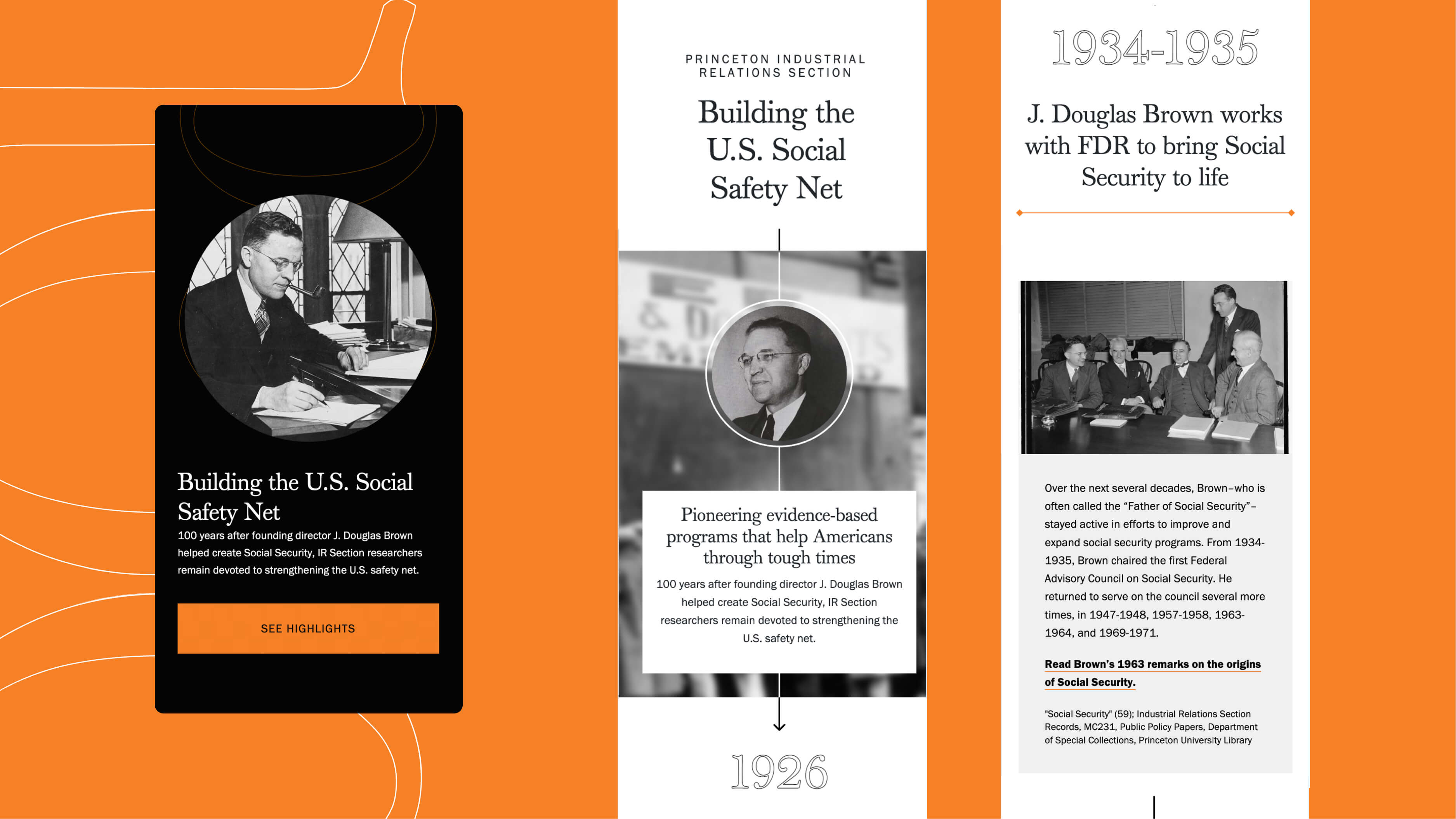 Showcase of the IRS Mobile site pages