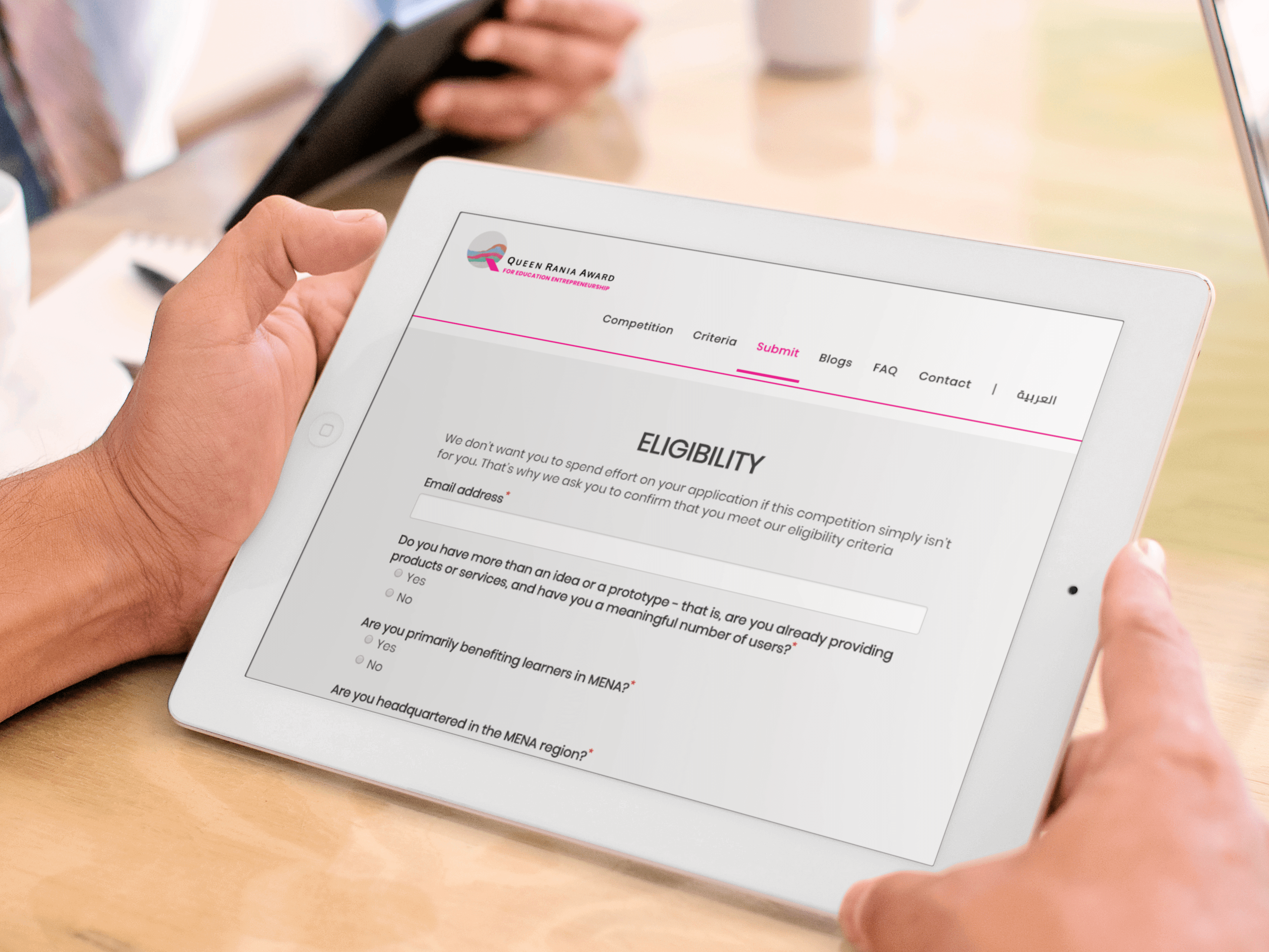 Eligibility Form Queen Rania Award