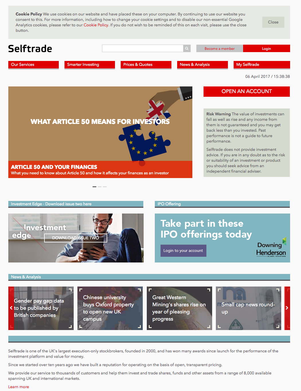 Selftrade - Drupal home page