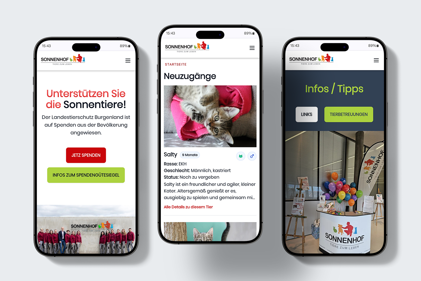 Sonnentiere screenshots mobile