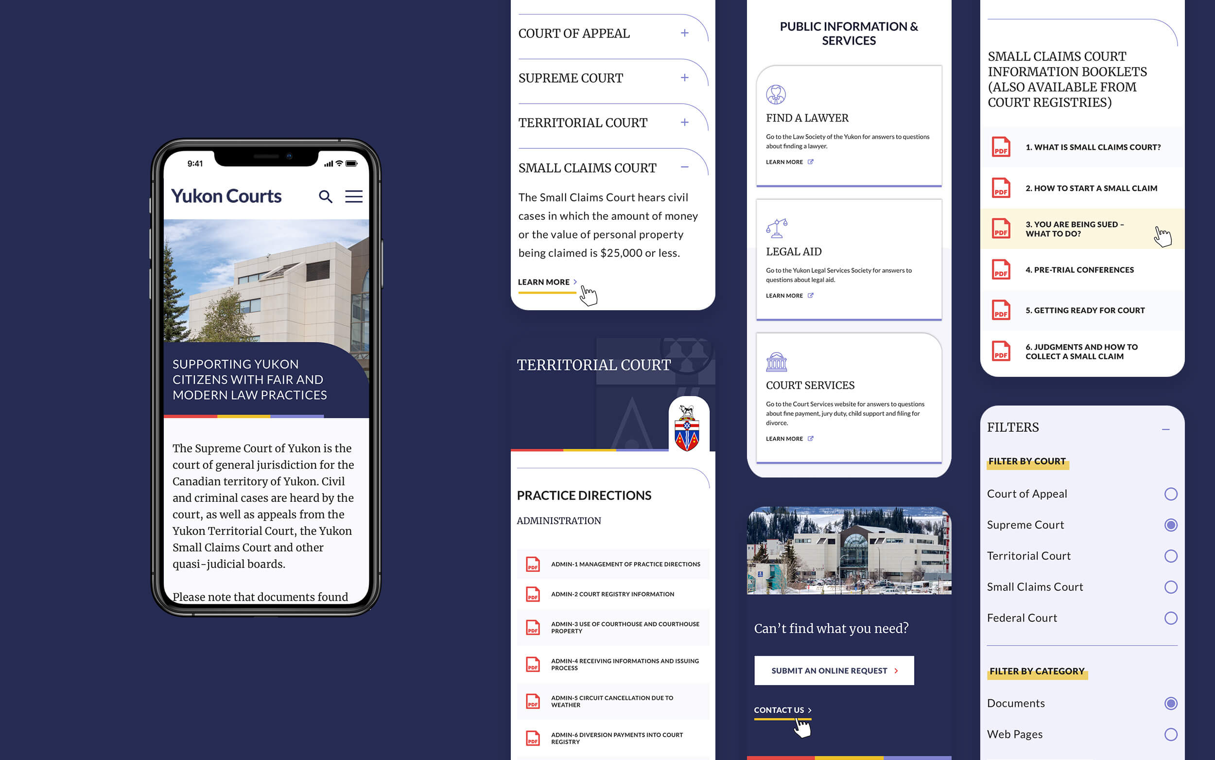 Yukon Courts mobile showcase