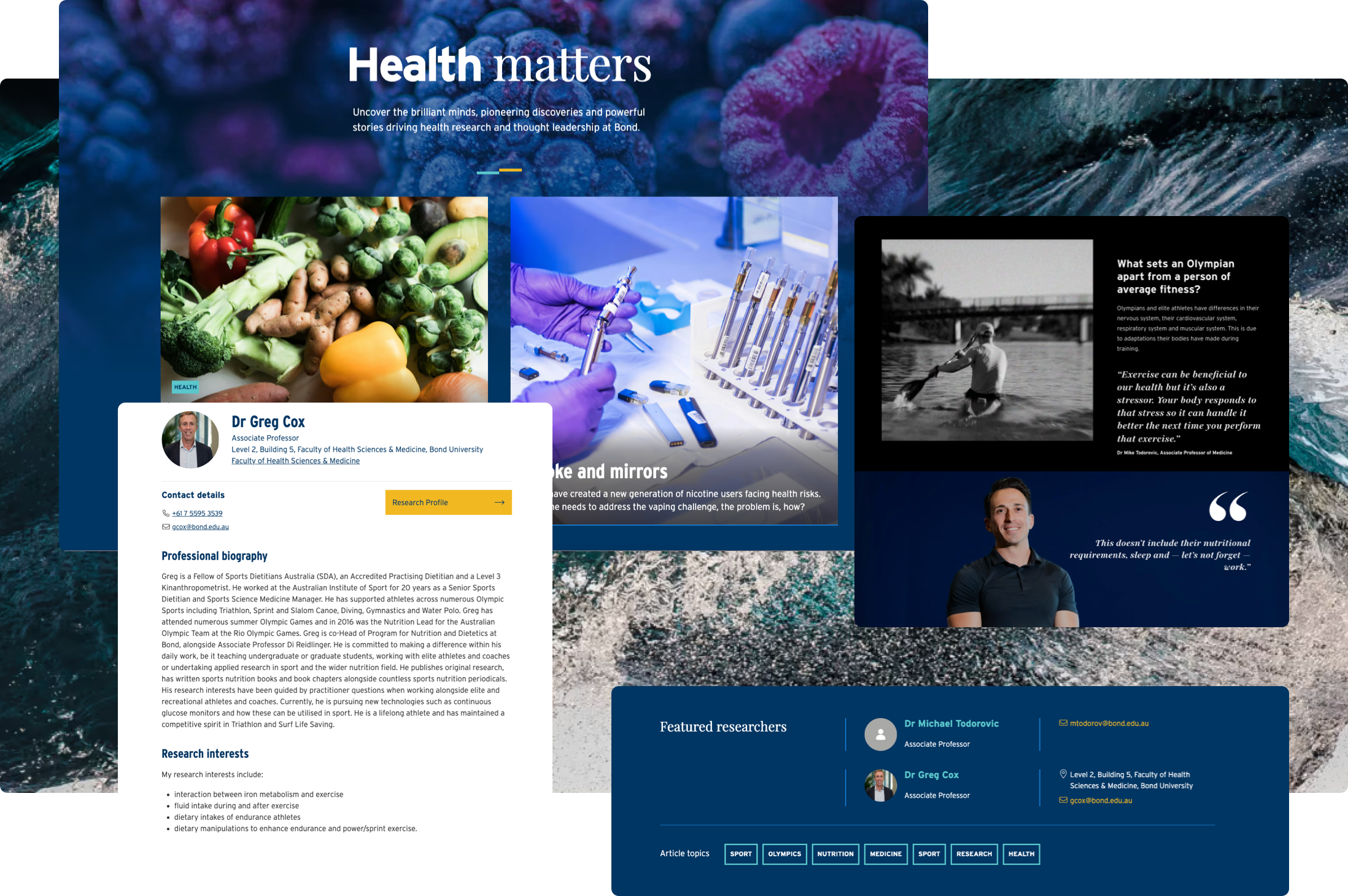 Bond University Thinking Steps olympians article and featured researcher