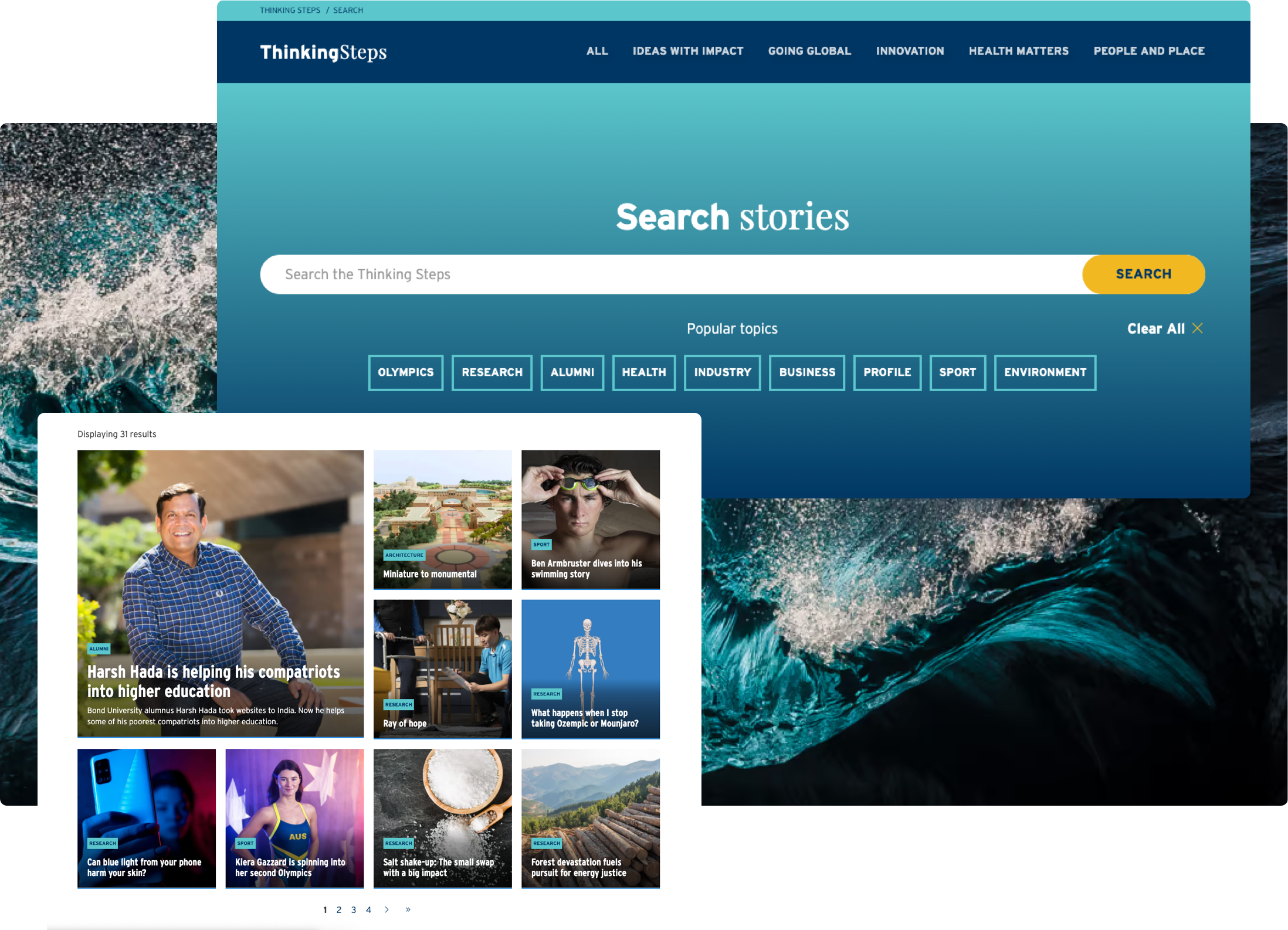 Bond University Thinking Steps Search