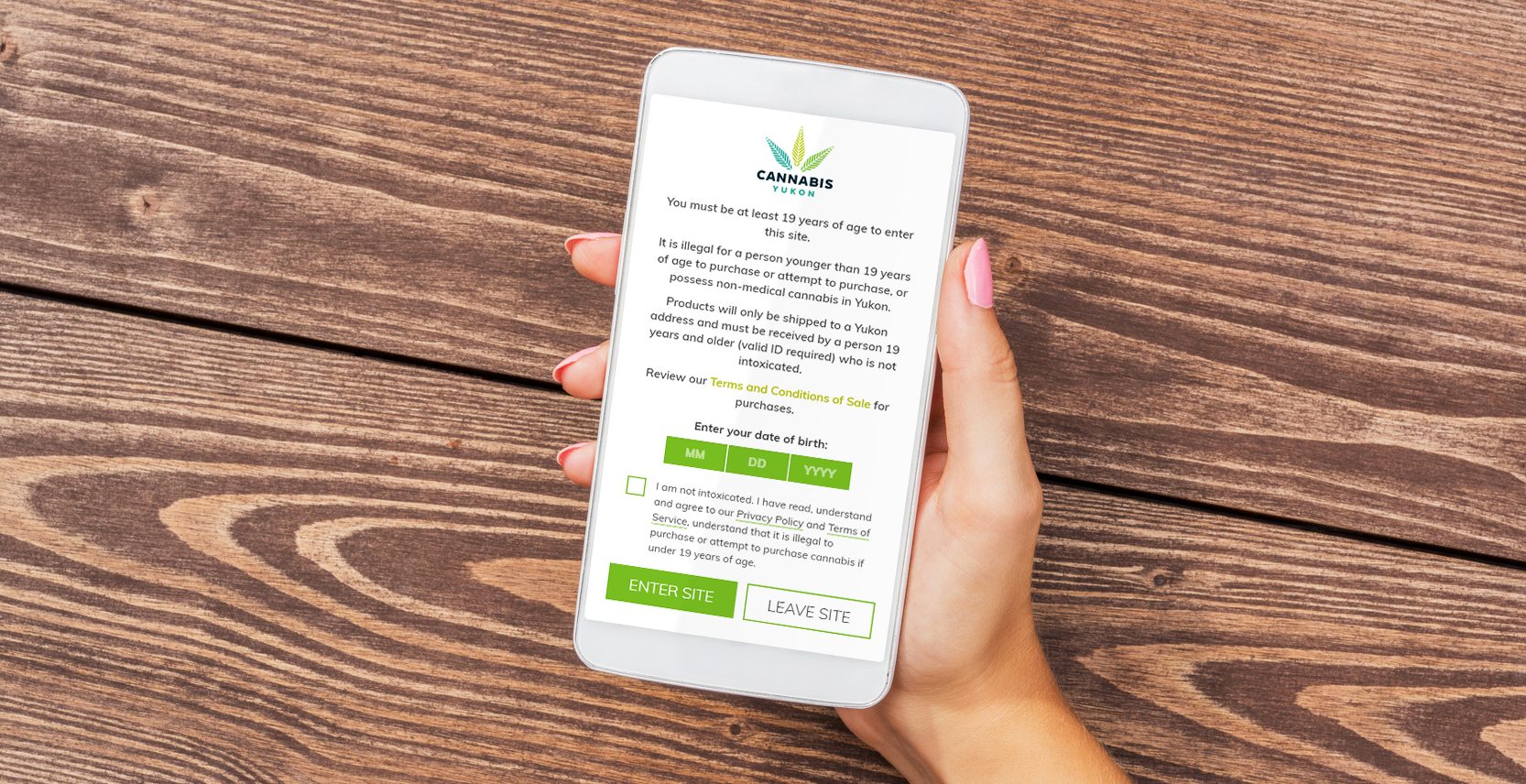 Cannabis Yukon age gate