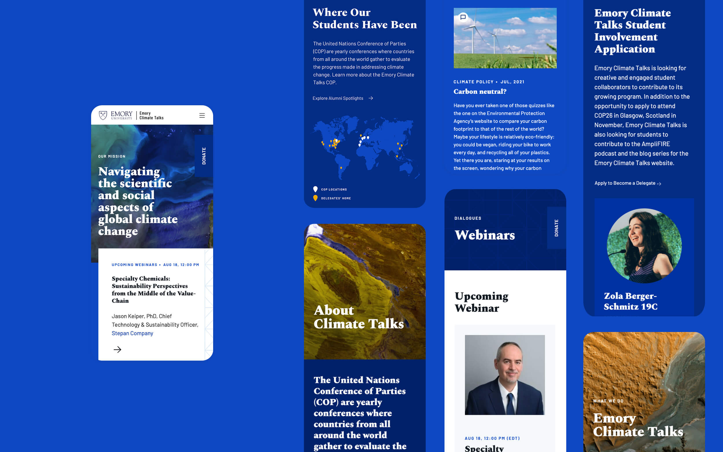 Emory Climate Talks mobile showcase