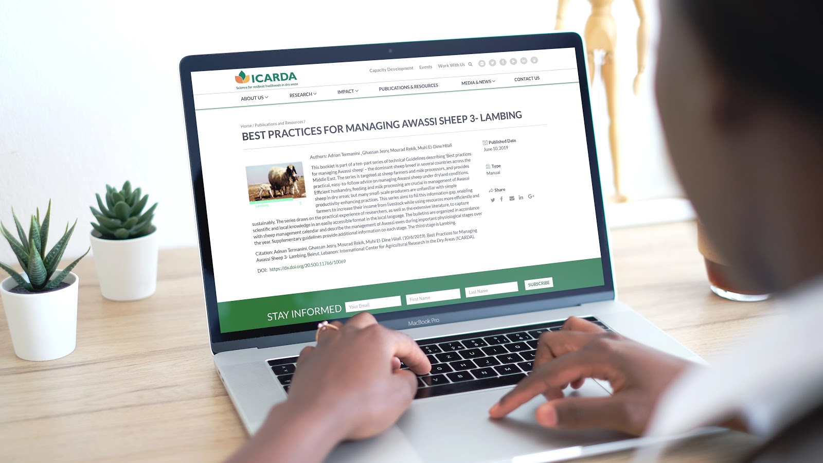 ICARDA D8 UX Website