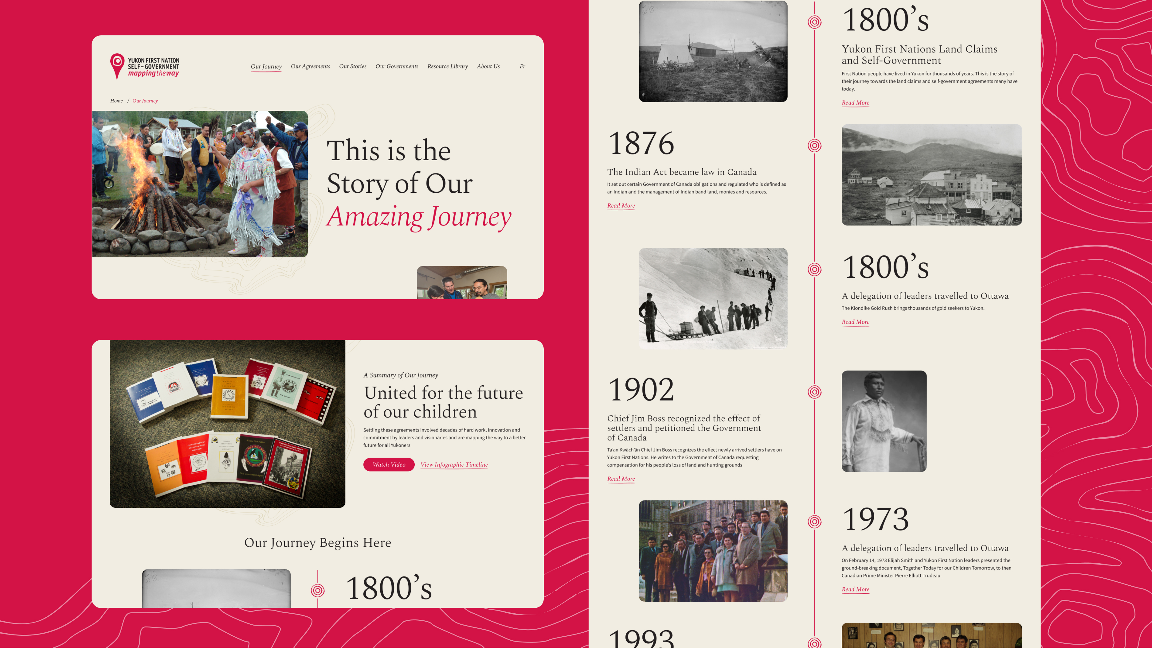 Three Mapping the Way Website Screenshots