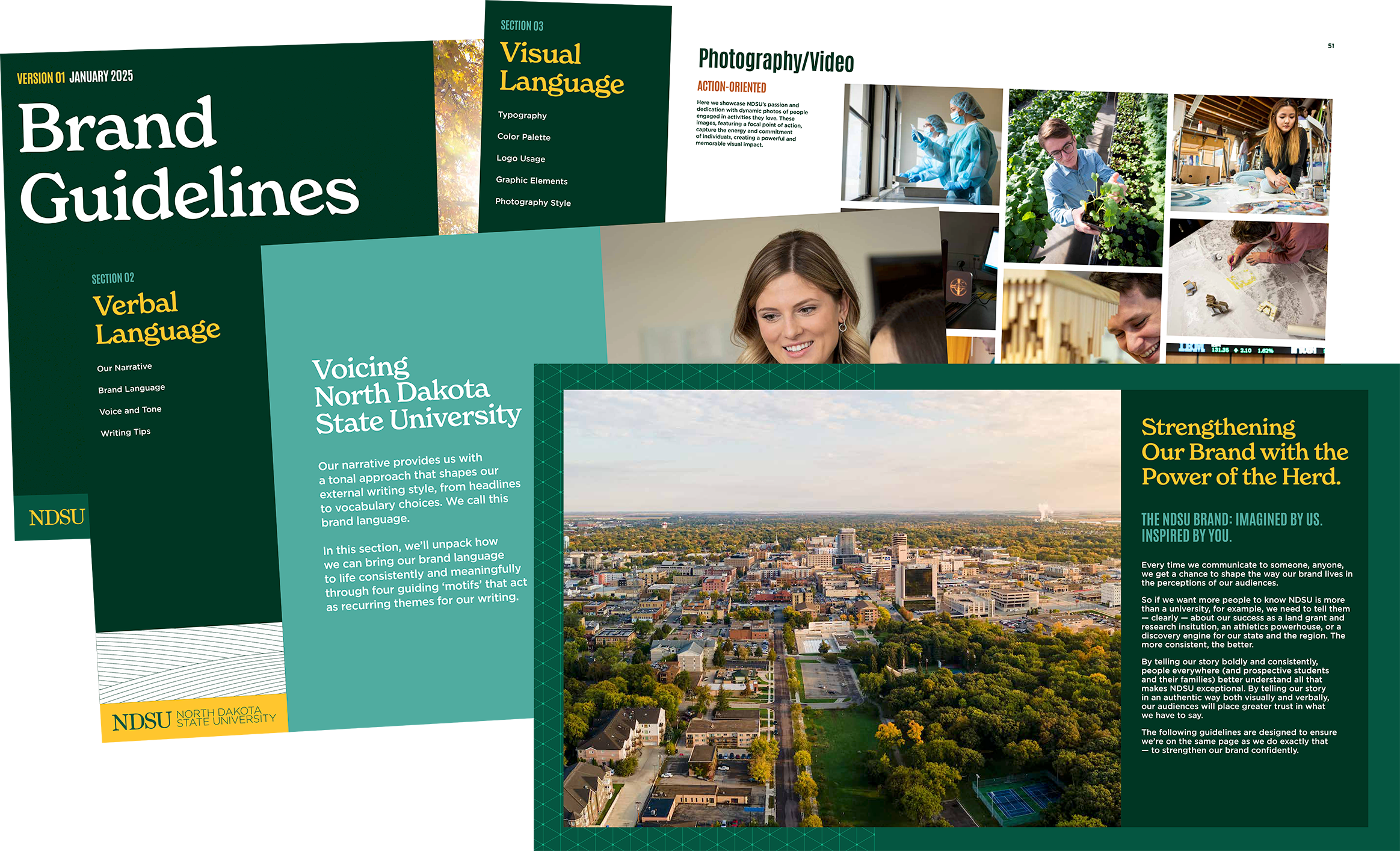 NDSU new brand guideline collage