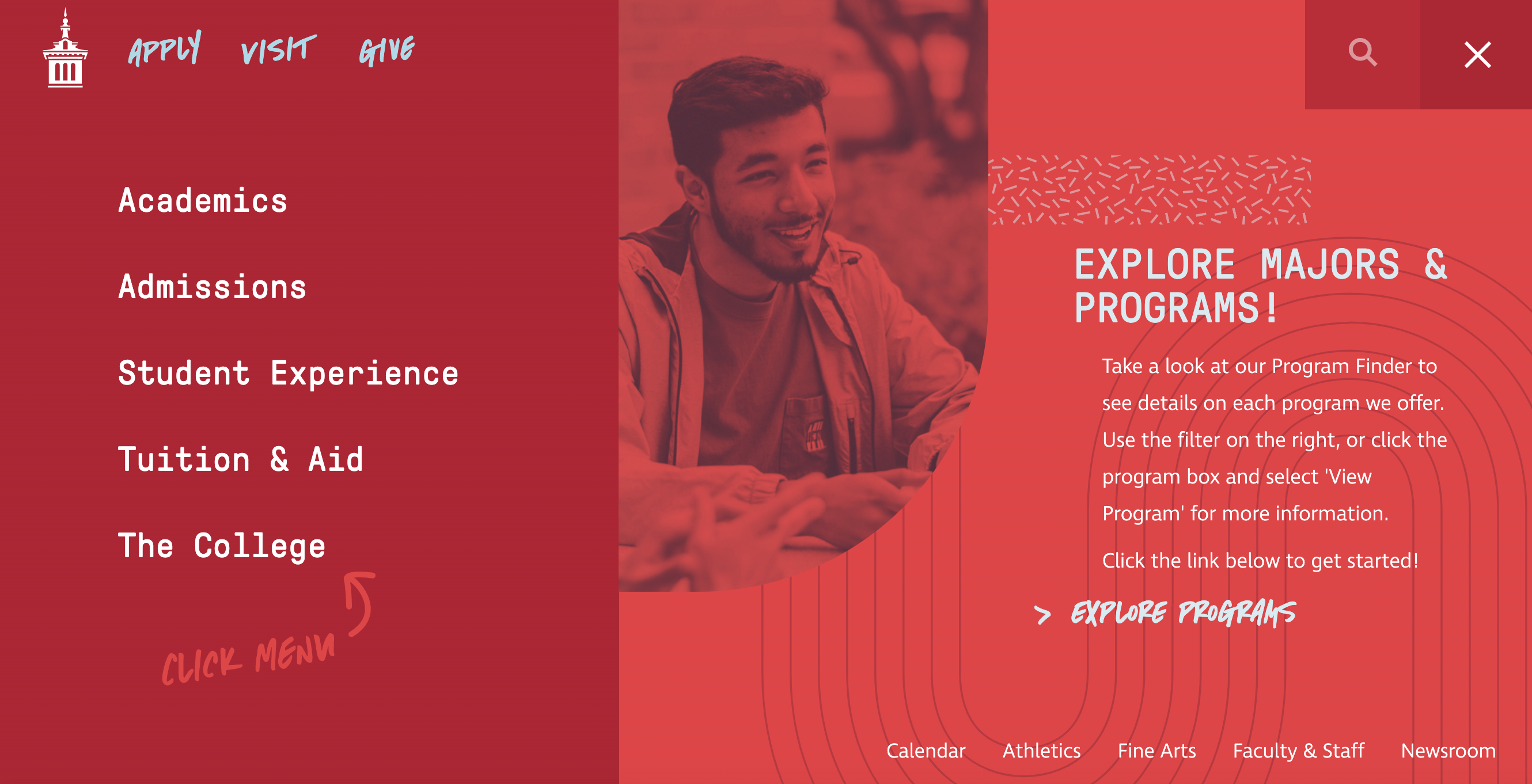 North Central College menu