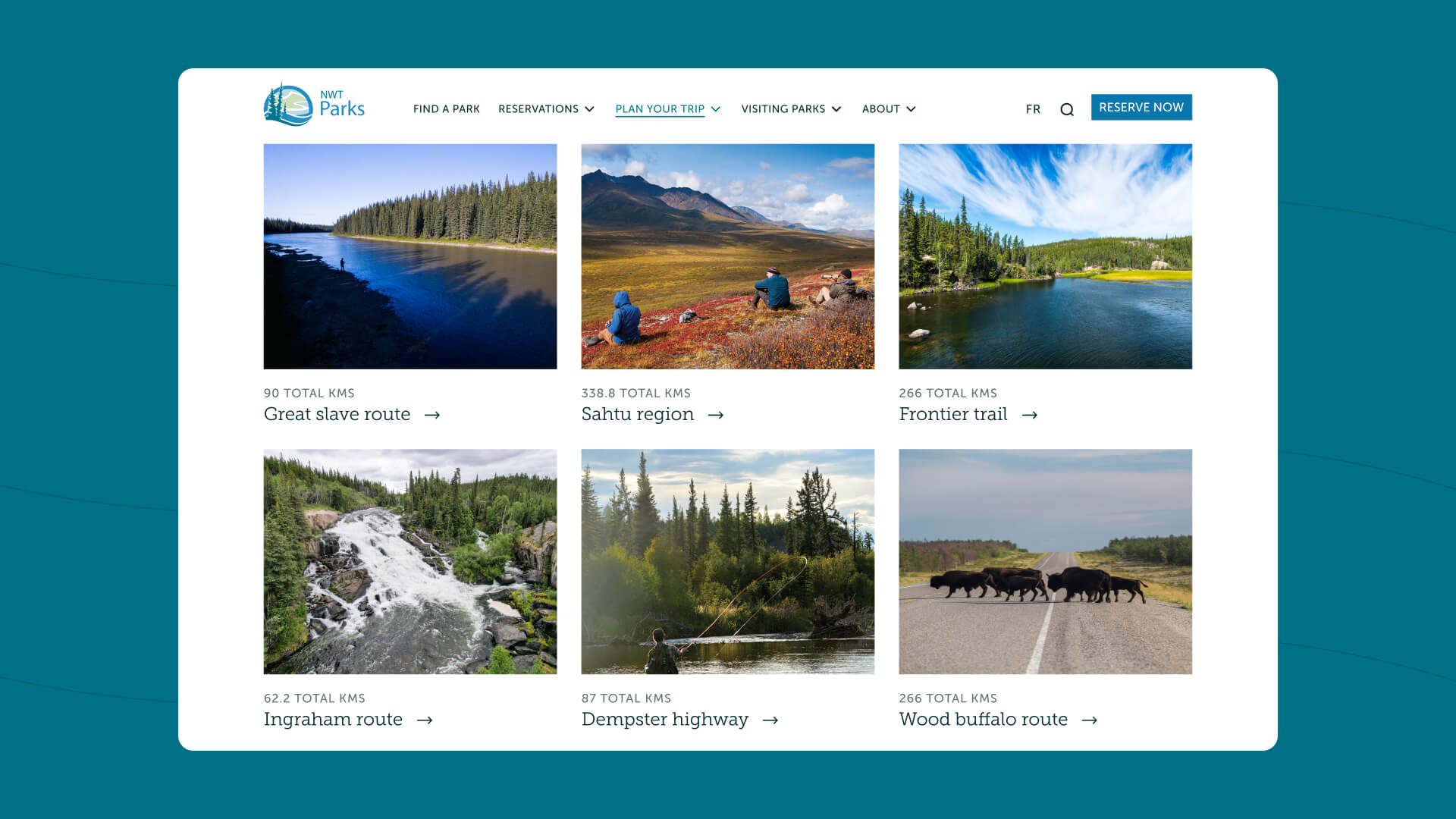 Showcase of the Northwest Territories Parks content helping travellers plan their trip
