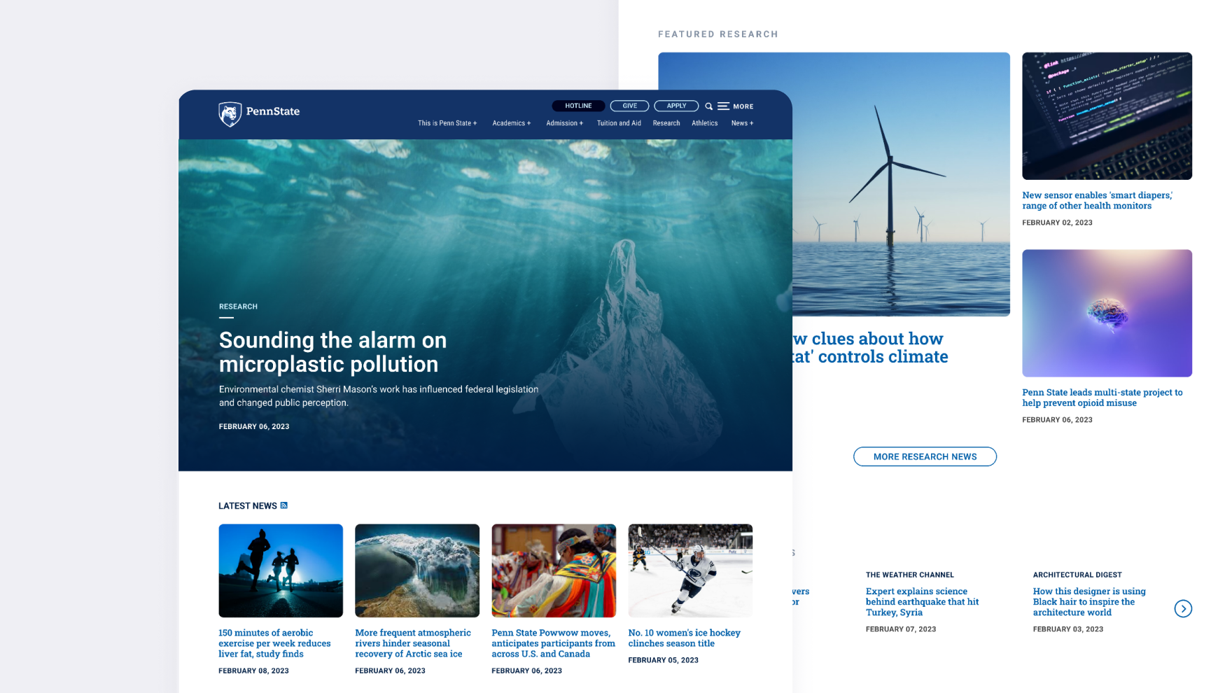 Penn State News on Tablet