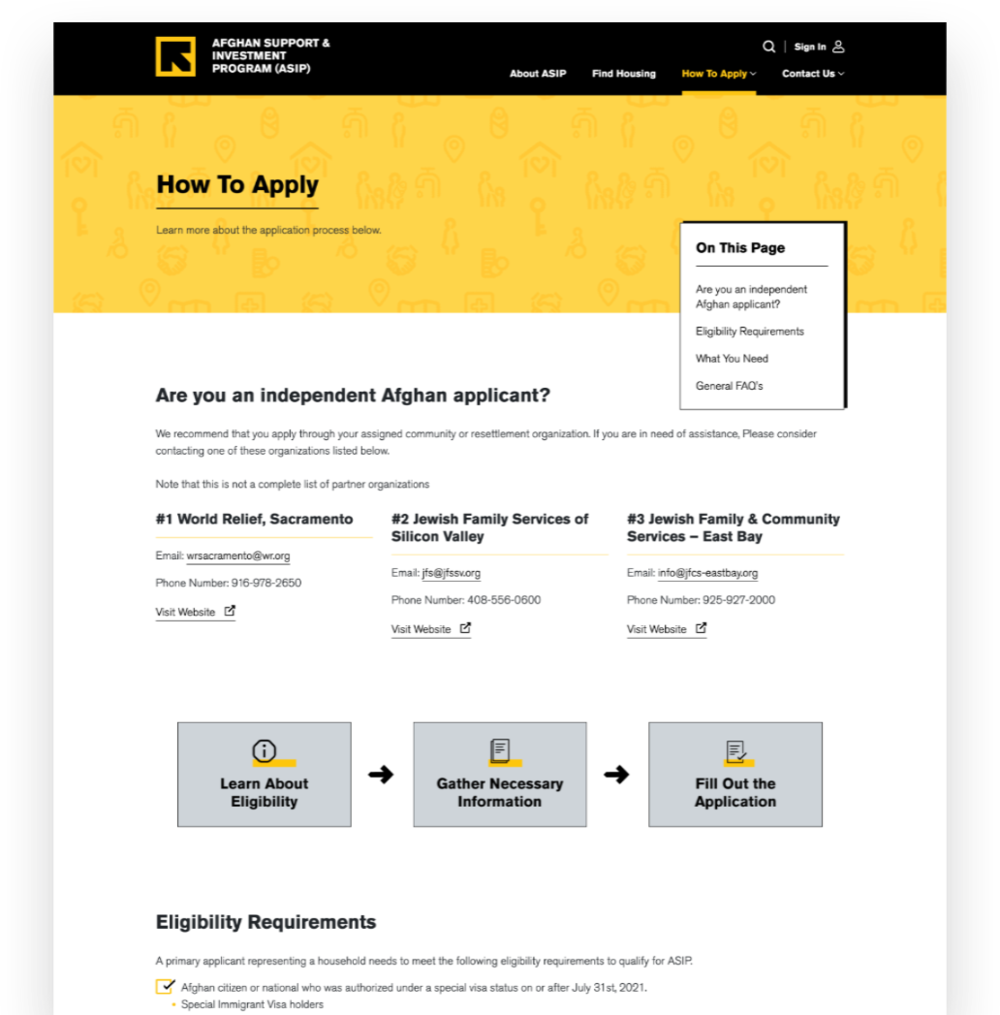IRC Website overview