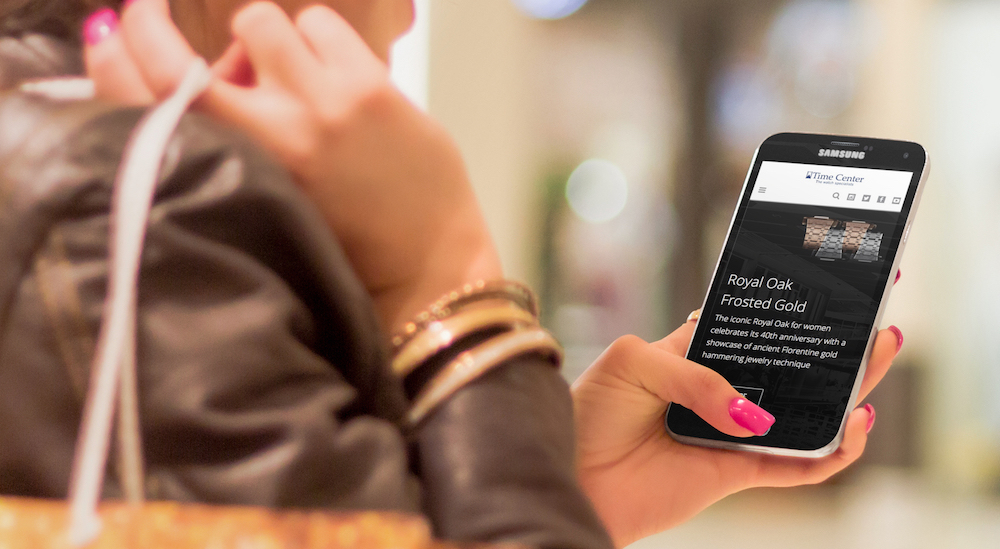 Time Center Website on Mobile