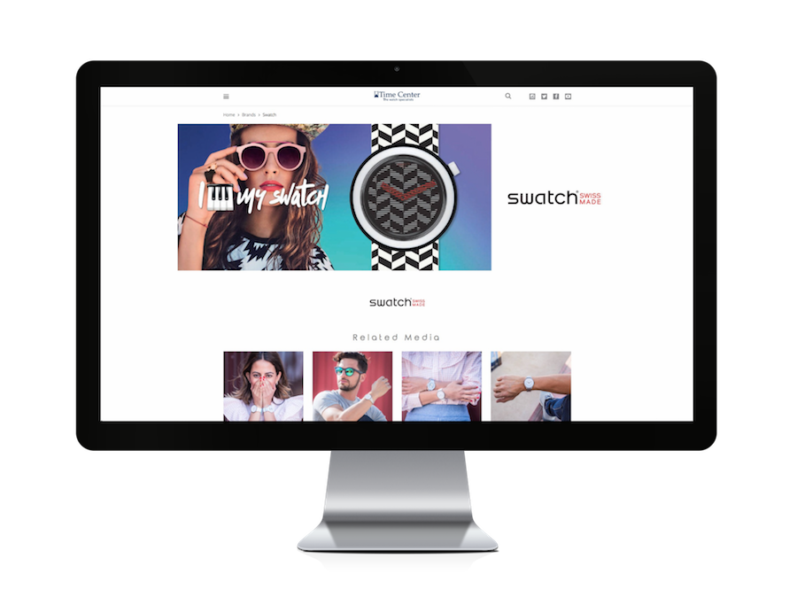 Time Center Website in iMac