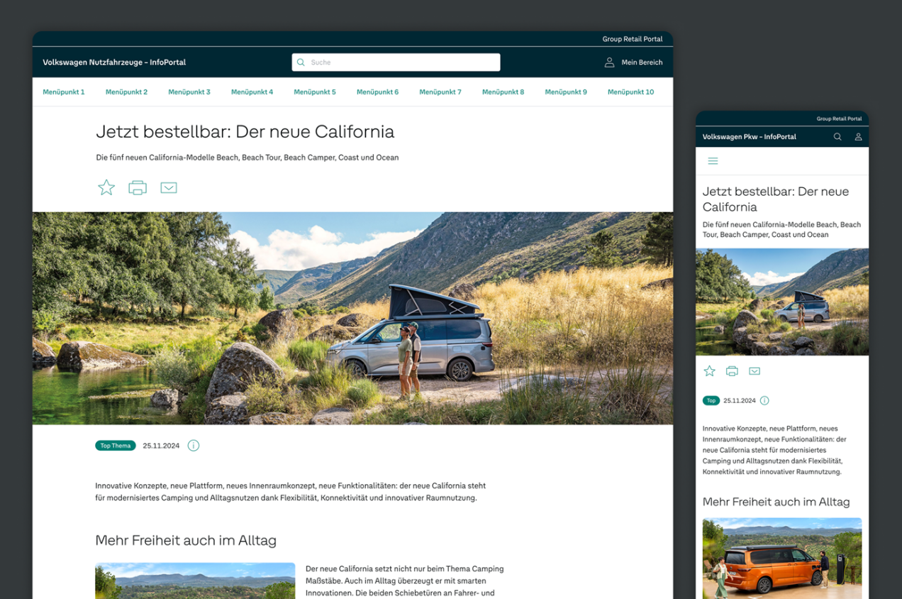 Screenshot of the full text of an article with custom article fields, showing the responsive design.